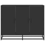vidaXL Buffet noir 94x35x76 cm bois d’ingénierie