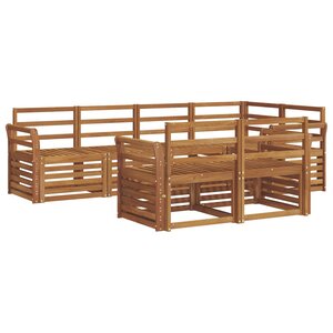 vidaXL Ensemble de canapés d'extérieur 7 pc Naturel Polyester