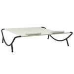 vidaXL Chaise longue d'extérieur Tissu Crème