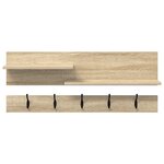 vidaXL Porte-manteau mural avec étagère avec stockage Chêne sonoma 90 x 15 x 36 cm