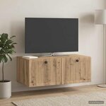 vidaXL Meuble TV mural 78 5 x 41 x 30 cm Chêne artisanal