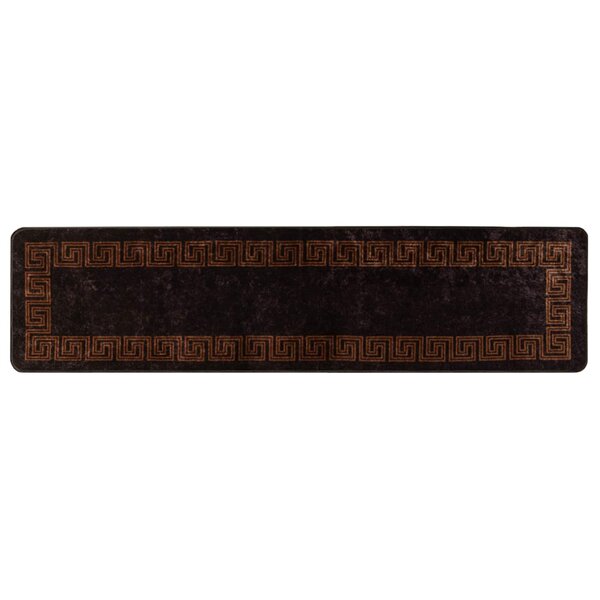 vidaXL Coureur de Tapis MARSA Noir 50 x 200 cm Polyester et PVC