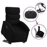 vidaXL Fauteuil inclinable électrique noir tissu