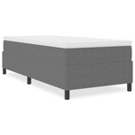 lit à ressort vidaXL gris clair simple en tissu velours côtelé