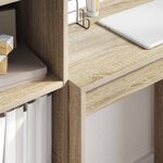 vidaXL Bureau avec tiroir avec étagère 2 Pièces Chêne Sonoma