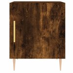 vidaXL Table de chevet chêne fumé 40x40x50 cm bois d'ingénierie