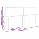 vidaXL Tête de lit Chêne brun 200 cm Bois d'ingénierie