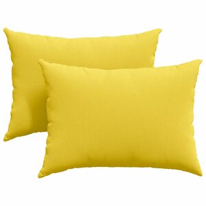 vidaXL Coussins de canapé 2 Pièces Jaune clair 70 x 50 cm tissu