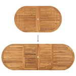 vidaXL Ensemble de salle à manger pour jardin 9 Pièces Marron