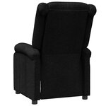vidaXL Fauteuil inclinable Noir Tissu