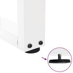 vidaXL Pieds de table à manger en forme de V  2 pièces  blanc  60 x (72-73 3) cm  acier