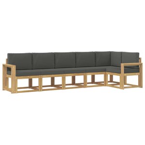 vidaXL Ensemble de canapés d'extérieur 6 Pièces Blanc et anthracite