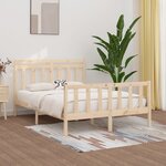 vidaXL Cadre de lit Bois de pin massif 140x200 cm