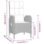 vidaXL Ensemble à manger de jardin 9 Pièces coussins gris résine tressée