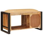 vidaXL Banc de Rangement avec tiroir Marron Bois de manguier massif