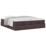 VidaXL Cadre de lit ottoman avec matelas marron foncé 160x200 cm tissu