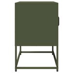 vidaXL Meuble TV vert olive 68x39x60 5 cm acier laminé à froid