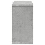 vidaXL Armoire murale 100x16x30 cm gris béton bois d'ingénierie