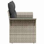 vidaXL Canapé de jardin Gris clair 141 x 62 x 69 cm polyrotin