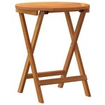 vidaXL Table de jardin pliante ronde Ø60x72 cm en bois d'acacia massif