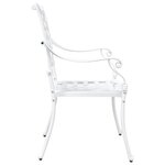 vidaXL Chaise de jardin 2 Pièces Blanc 55 x 56 5 x 91cm Aluminium