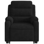 vidaXL Fauteuil de massage inclinable Noir Velours