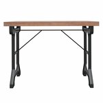 vidaXL Table à dîner 110x65x82 cm Bois de sapin massif et fer