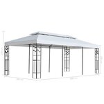 vidaXL Tonnelle 3x6 m Blanc