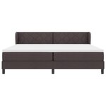 Lit Box Spring vidaXL avec Matelas Marron Foncé 200x200 cm Tissu