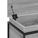vidaXL Boîte de rangement avec couvercle sonoma gris bois d'ingénierie