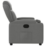 vidaXL Fauteuil inclinable en tissu gris foncé