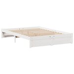 vidaXL Lit bibliothèque sans matelas blanc 140x190 cm bois pin massif