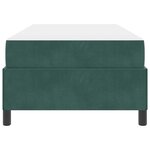 vidaXL Cadre de lit avec matelas Vert foncé 80 x 200 cm tissu