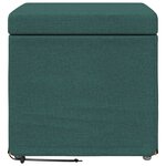 vidaXL Tabouret Vert foncé 41 x 41 x 40 cm Tissu et bois stratifié