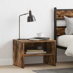 vidaXL Table de chevet Chêne fumé 40x30x30 cm Bois d'ingénierie