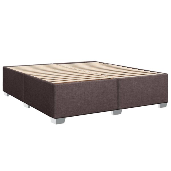 vidaXL Cadre de lit sans matelas marron foncé 200x200 cm tissu