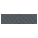 vidaXL Coussin de tête de lit gris foncé 183 cm velours