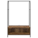 vidaXL Porte-vêtements avec étagères Bois ancien 100x44x160 cm