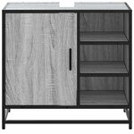vidaXL Armoire de lavabo de salle de bain sonoma gris 65x33x60 cm