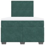 vidaXL Sommier à lattes de lit avec matelas vert foncé 120x190 cm
