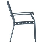 vidaXL Chaise de jardin 4 Pièces Anthracite 56 x 65 x 89 cm Acier