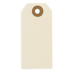 Lot de 1000: étiquette américaine cartonnée beige sans attache 125x63 mm