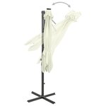 vidaXL Parasol déporté avec mât et lumières LED Sable 300 cm