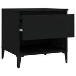 vidaXL Table d'appoint Noir 50x46x50 cm Bois d’ingénierie