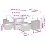 vidaXL Ensemble de canapé de jardin avec coussin 8 Pièces Gris polyrotin