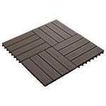 vidaXL Carreau de terrasse 11 Pièces Marron foncé 30 x 30 cm WPC