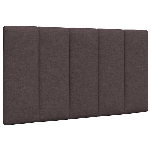 vidaXL Coussin de tête de lit Hanko marron foncé 90 cm tissu