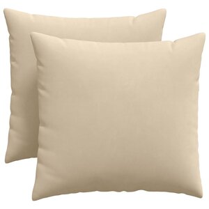 vidaXL Coussins de canapé 2 Pièces Crème 50 x 50 cm tissu