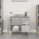 vidaXL Armoire de salle de bain gris béton 65x33x60 cm