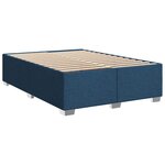 vidaXL Sommier à lattes de lit avec matelas Bleu 140x200 cm Tissu